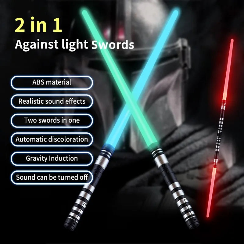 REikirc 75cm RGB Lightsaber – 2 in 1 7 Color Light Sword Toy for Kids & Parties