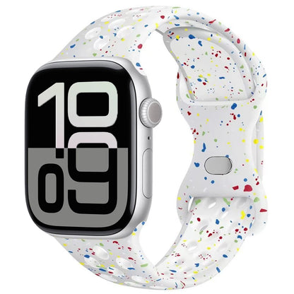 Silicone Apple Watch Strap - Breathable Wristband for Watch 11/10/9/8/7 Ultra 3/2 SE Series 49mm-41mm