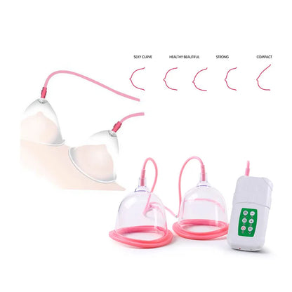 E-Cup Vacuum Suction Breast Enlargement & Body Massage Device, Multi-Function Cupping System for Neck, Back, Butt Lift & Nipple Care