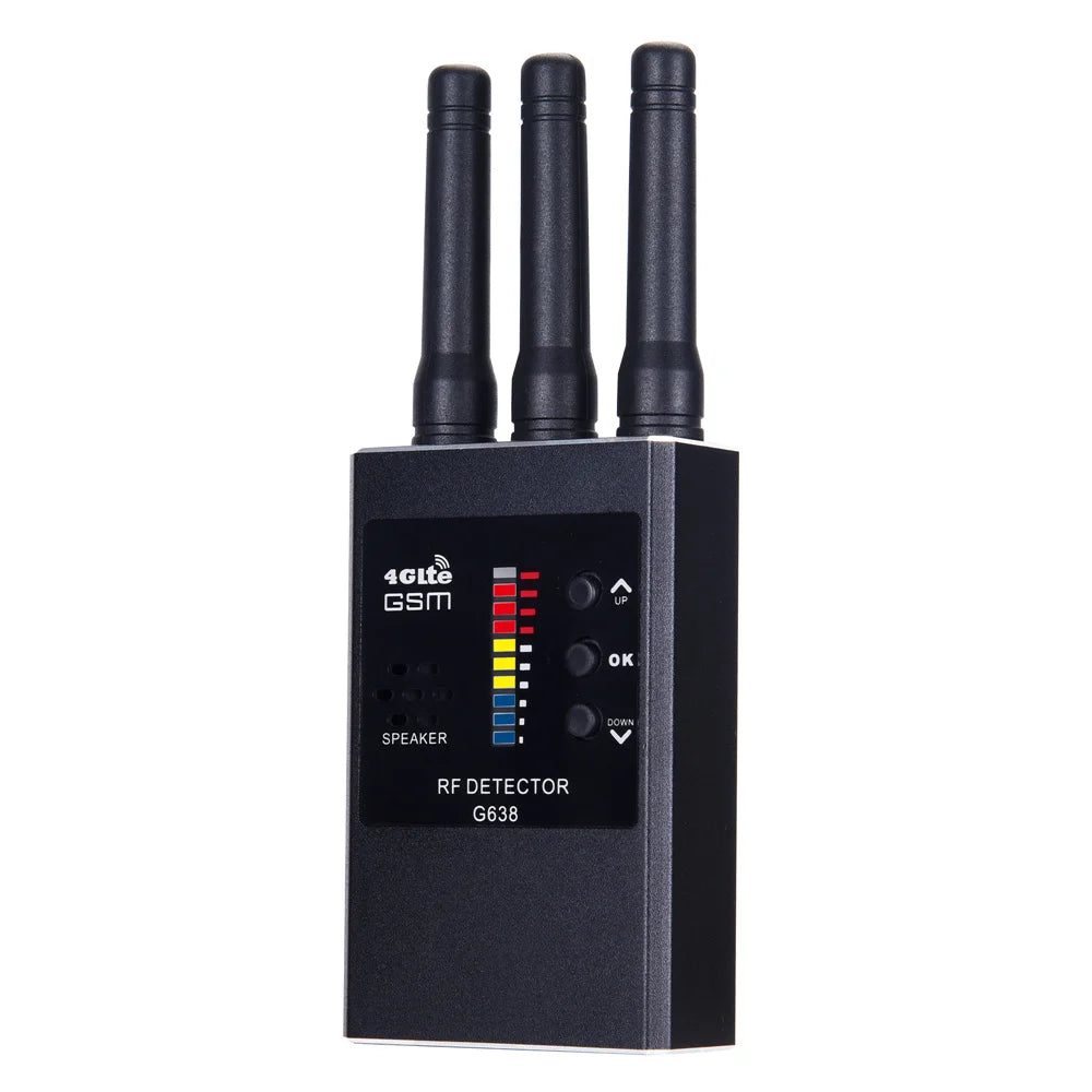 G638 Anti-Spy Wireless RF Signal Detector — GSM, GPS Tracker & Hidden Camera Finder, Professional Military Version