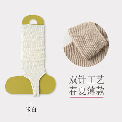 Spring & Summer Thin Knitted Leg Warmers – Trendy Comfortable Calf Socks & Foot Warmers, Red Stockings