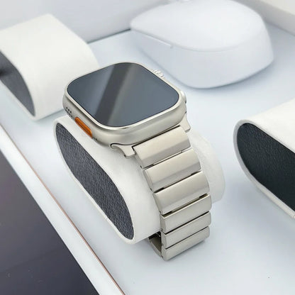 Titanium Band for Apple Watch Ultra 2 - 49mm, 45mm, 44mm, 42mm Strap for iWatch Series 9, 8, 7, 6, SE, 5, 4, 3 - Luxury Men’s Bracelet