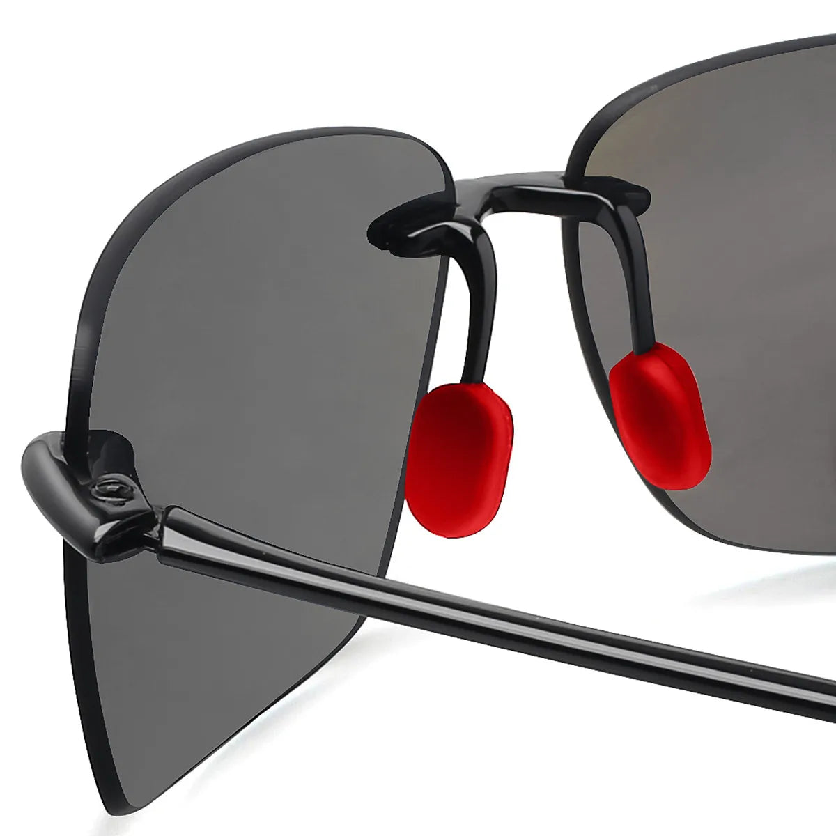 JULI Polarized Classic Sports Rimless Sunglasses – Ultralight Rectangle Frame for Men, Ideal for Fishing, Driving, UV400 Protection, Model MJ8009