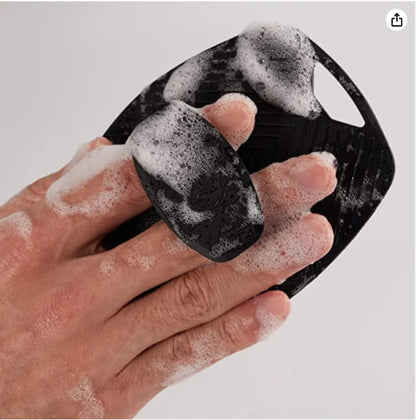 Soft Silicone Exfoliating Brush – Gentle Manual Body Cleanser & Massage Shower Scrubber for Men