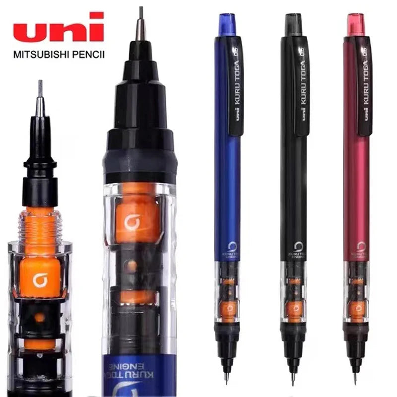 UNI KURU TOGA M5-452 Mechanical Pencil 0.5mm – Rotating Lead Automatic Pencil for Continuous Writing & Sketching