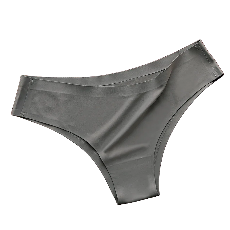 4PCS Seamless Ice Silk G-String Panties for Women – Low Waist, Soft Ultra-Thin Sexy Underwear Briefs