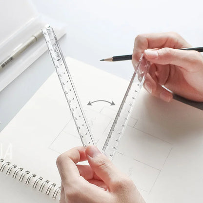 Foldable Acrylic Ruler : MOHAMM 1pc - Ideal for School & Office Supplies!