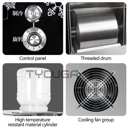 Korea Bingsu Snowflake Ice Shaver Machine – 360W 3L Ice Maker for Dessert, Includes Refrigerant, Ships to Europe, Russia, Mexico