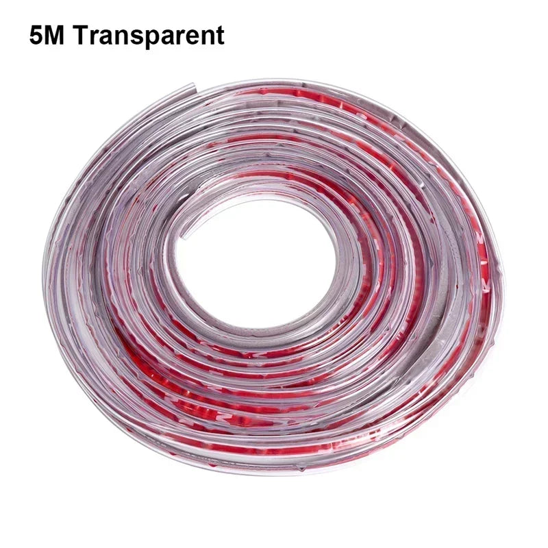 5M Car Door Edge Protector Strip - U Type Rubber Trim Moulding Guard with Adhesive Sealing Tape for Anti-Scratch Vehicle Protection