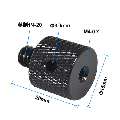 Reinforced Camera Screw Adapter - 1/4 to 3/8 Inch Male Female Thread Converter for Tripod Monopod Ball Head Light Bike Mount