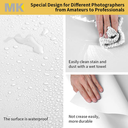 Selens 40x90cm PVC Photo Backdrop - Waterproof Matte Seamless Vinyl Background Board for Studio Product Photography