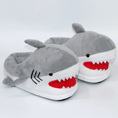 Winter Dinosaur Cotton Slippers for Women — Cartoon T-Rex Plush Velvet Home Slippers, Warm & Non-Slip Floor Shoes