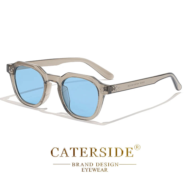 CATERSIDE Retro Polarized Sunglasses – Ultralight TR90 Frame Polygon Style for Men & Women, High-Quality Travel Eyewear