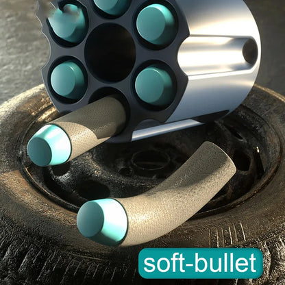 Kids Soft Bullet Gun Toy – EVA Foam Bullet Pistol, Rapid Deformation Revolver for Boys & Adults, Outdoor Shooting Gift