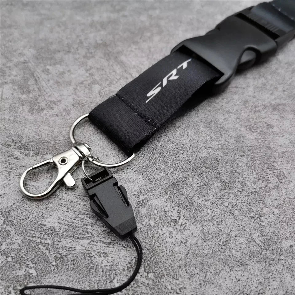 Black Neck Strap Lanyard – JDM Style Key, Phone & ID Card Holder for Car Accessories