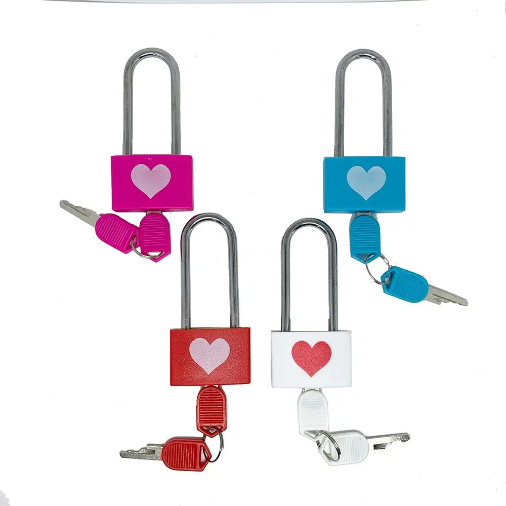 Modern Minimalist Anti-Theft ABS Locker Padlock – Love Lock for Valentine's Day and Couple's Long Handle Security Lock