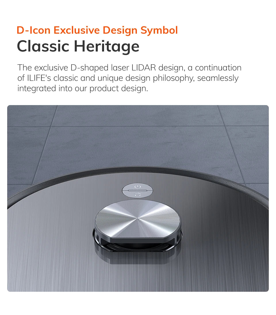 ILIFE T20S LDS Robot Vacuum Cleaner – 5000Pa, Auto Empty Dock, 60-Day Hands-Off Cleaning, Wet/Dry Sweeping & Mopping