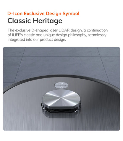 ILIFE T20S LDS Robot Vacuum Cleaner – 5000Pa, Auto Empty Dock, 60-Day Hands-Off Cleaning, Wet/Dry Sweeping & Mopping
