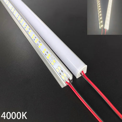 72LED Super Bright Light Bar - 50cm DC12V Aluminum Strip Lamp for Kitchen & Shelf Lighting