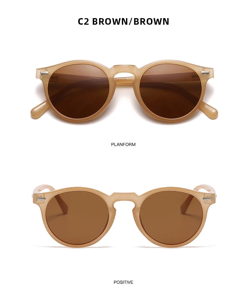 Retro Polarized Sunglasses — Small Round Vintage Shades for Men & Women