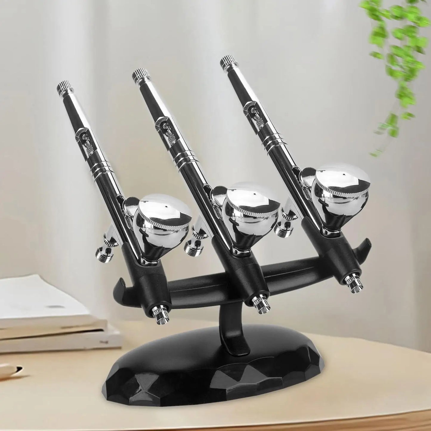 Durable Desktop Airbrush Holder Stand – Multi-Use Airbrush Storage for Painting, Makeup, Nail Art & Car Spray Tools