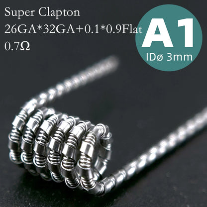 21-Pack PreMade 3mm Resistance Wire Coils — Jaw Clips, Springs, A1/SS316L/Ni80 for Vaping Builds