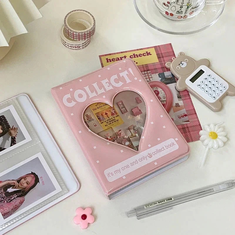 Mini Photo Album with 36/64/128 Pockets – Cartoon Photo Card Holder for Kpop Collectors and Photo Binders
