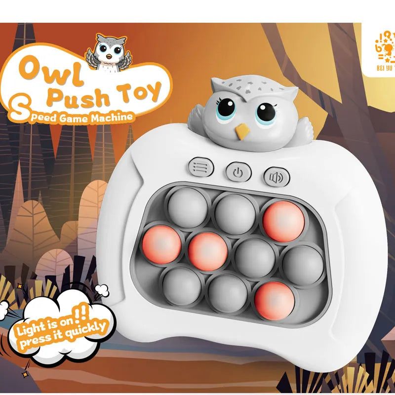 Electronic Pop Light-Up Bubble Game Handle Toy - LED Anti-Stress Fidget Toy for Fun and Stress Relief