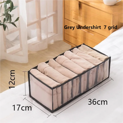 Foldable Underwear Drawer Organizer – Closet Storage Box & Divider for Socks, Bras, and Underpants
