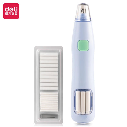 Electric Rubber Eraser Pen by Deli — Adjustable Auto Eraser for Writing, Sketching, and Drawing
