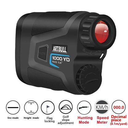 ARTBULL Golf Laser Rangefinder 1000M 650M Telescope - Flag-Lock Slope Pin Distance Meter - Perfect for Golfing & Hunting Monocular