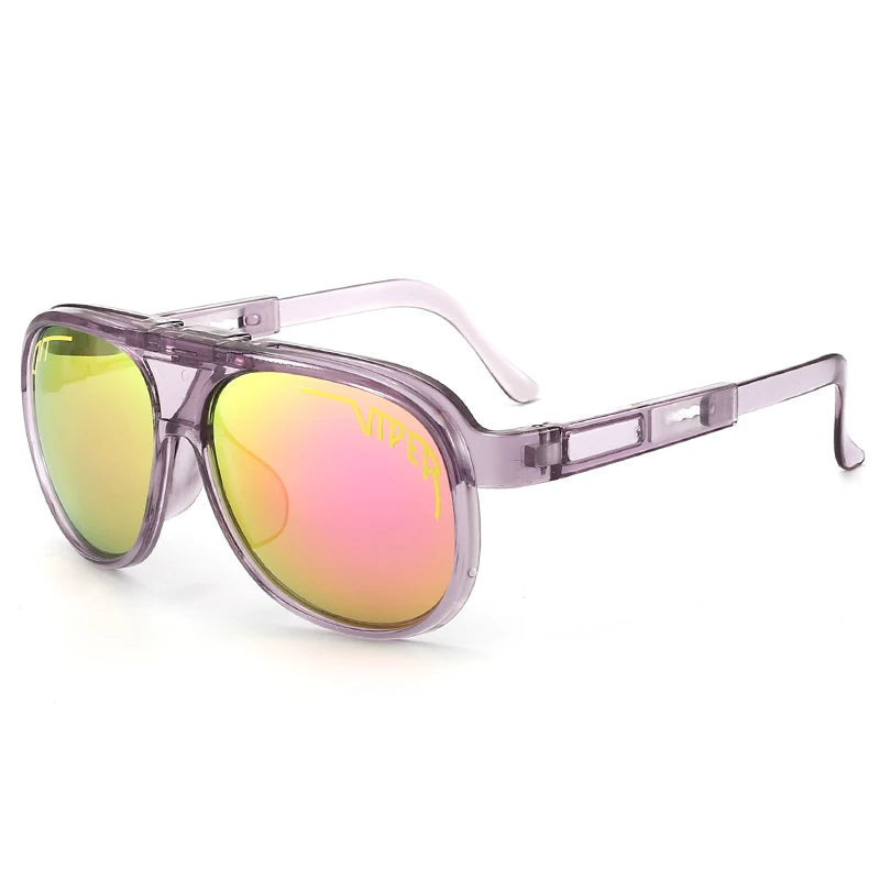 Retro Flip-Up Pit Viper Cycling Sunglasses — UV400 Vintage Steampunk Eyewear for Men & Women