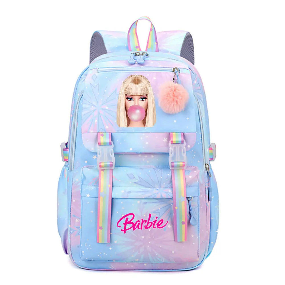 New Barbie Kids School Backpack – Canvas Travel & Laptop Bag for Boys, Girls & Teenagers