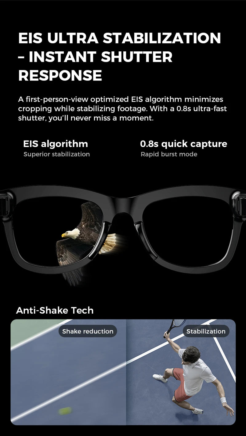Xiaomi AI Smart Glasses — 1080P HD Polarized Sunglasses with Camera, Video Recorder & Sports Surveillance DVR