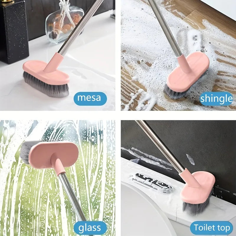 Long Handle Toilet Brush - Durable Bathroom Cleaning Brush with Stiff Bristles for Tough Stain Removal