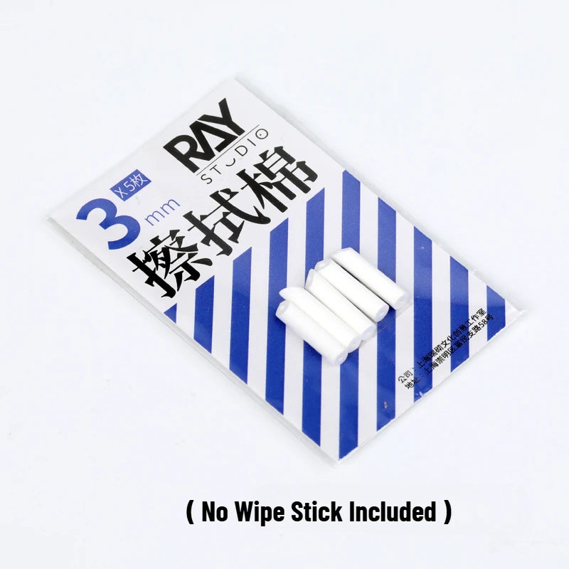 RAY Studio Metal Wiping Stick – Polyester Tip Cleaning Swab for Model Panel Liner Removal, Hobby Detailing & Precision Craft Work