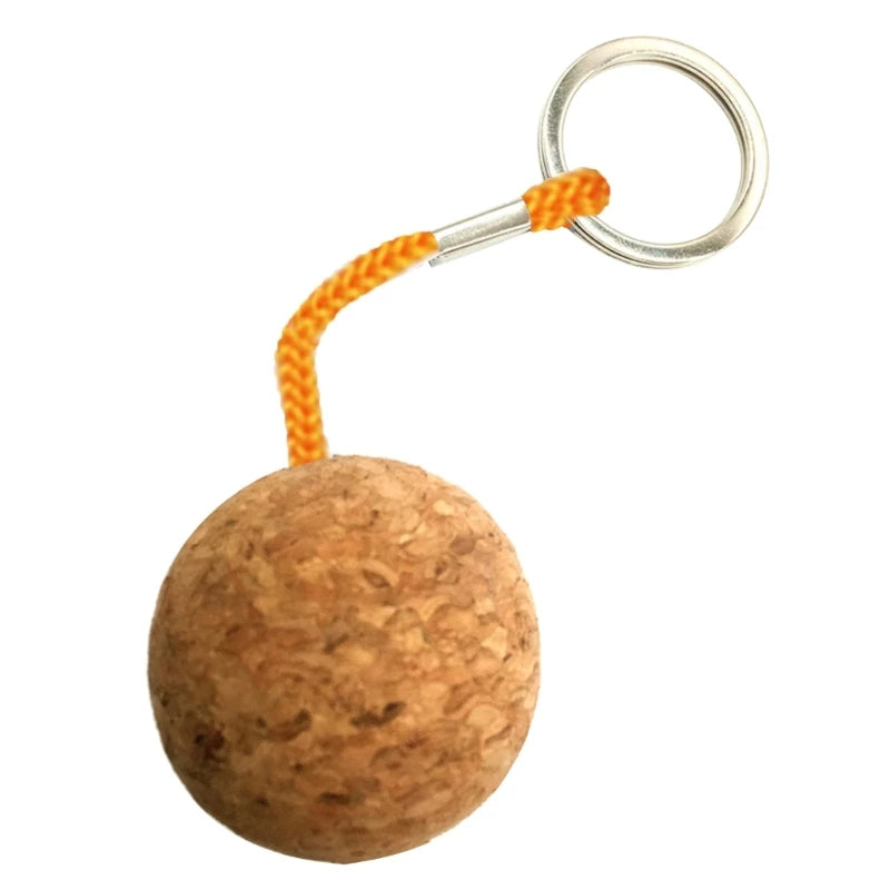 Buoyant Floating Keychains – 35mm Cork Ball Keyrings for Boats, Sea, Surfing, Diving & Fishing