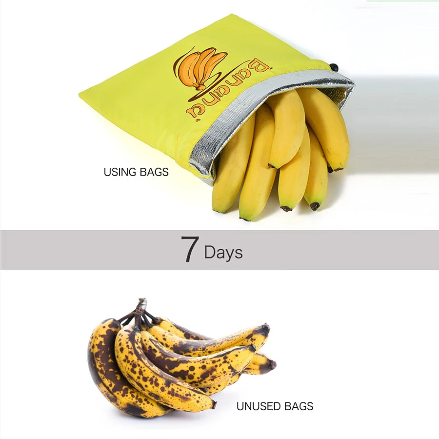 1/3 Banana & Vegetable Storage Bag – Anti-Ripening, Lightweight Preservation Bag for Fruits and Produce