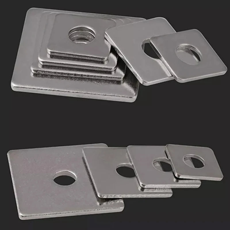 Square Flat Washer DIN436 — 304 Stainless Steel M3, M4, M5, M6, M8 High-Quality Washer Plates