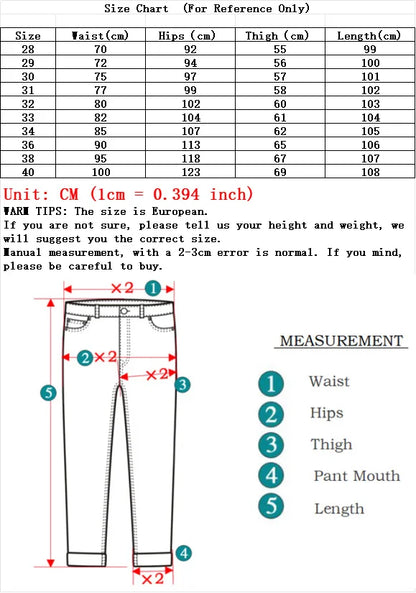 Men’s Spring Autumn Slim Black Jeans — Elastic Straight Korean Vintage Denim Pants for Business & Casual Wear