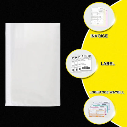 30PCS Clear Self-Adhesive Packing List Envelopes - Top Loading Shipping Label Plastic Pouches, Invoice Enclosed
