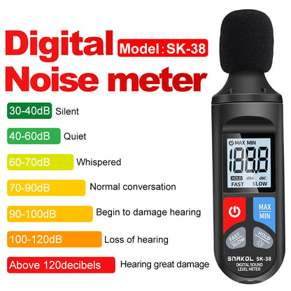 Digital Sound Level Meter — Portable Audio & Noise Decibel Meter 30-130dB