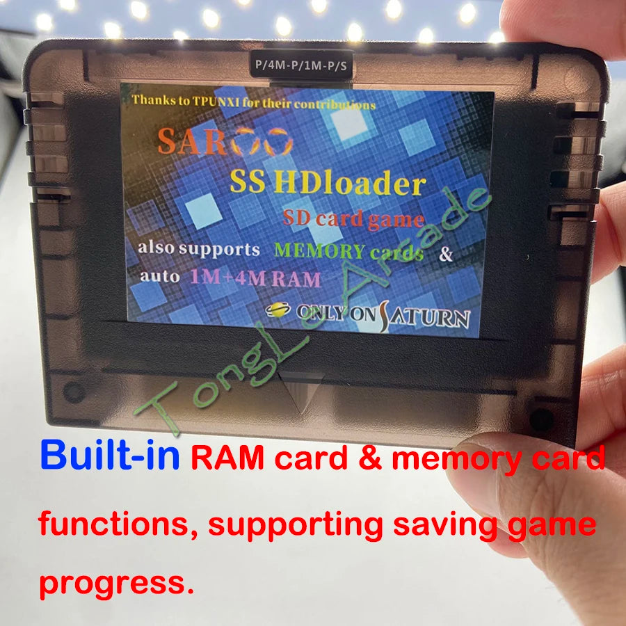 2025 V0.7 SAROO SS HDLoader Game Cartridge — SD/TF Card Support for Sega Saturn, Play Without CD
