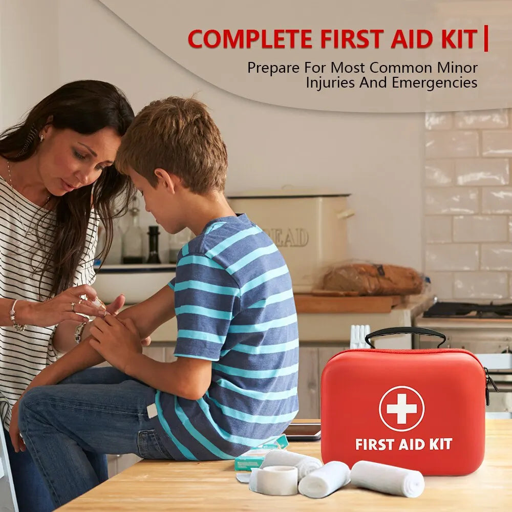 Waterproof PU First Aid Bag - Compact Empty Medical Kit for Outdoor Travel, Car, Home, and Camping Emergencies