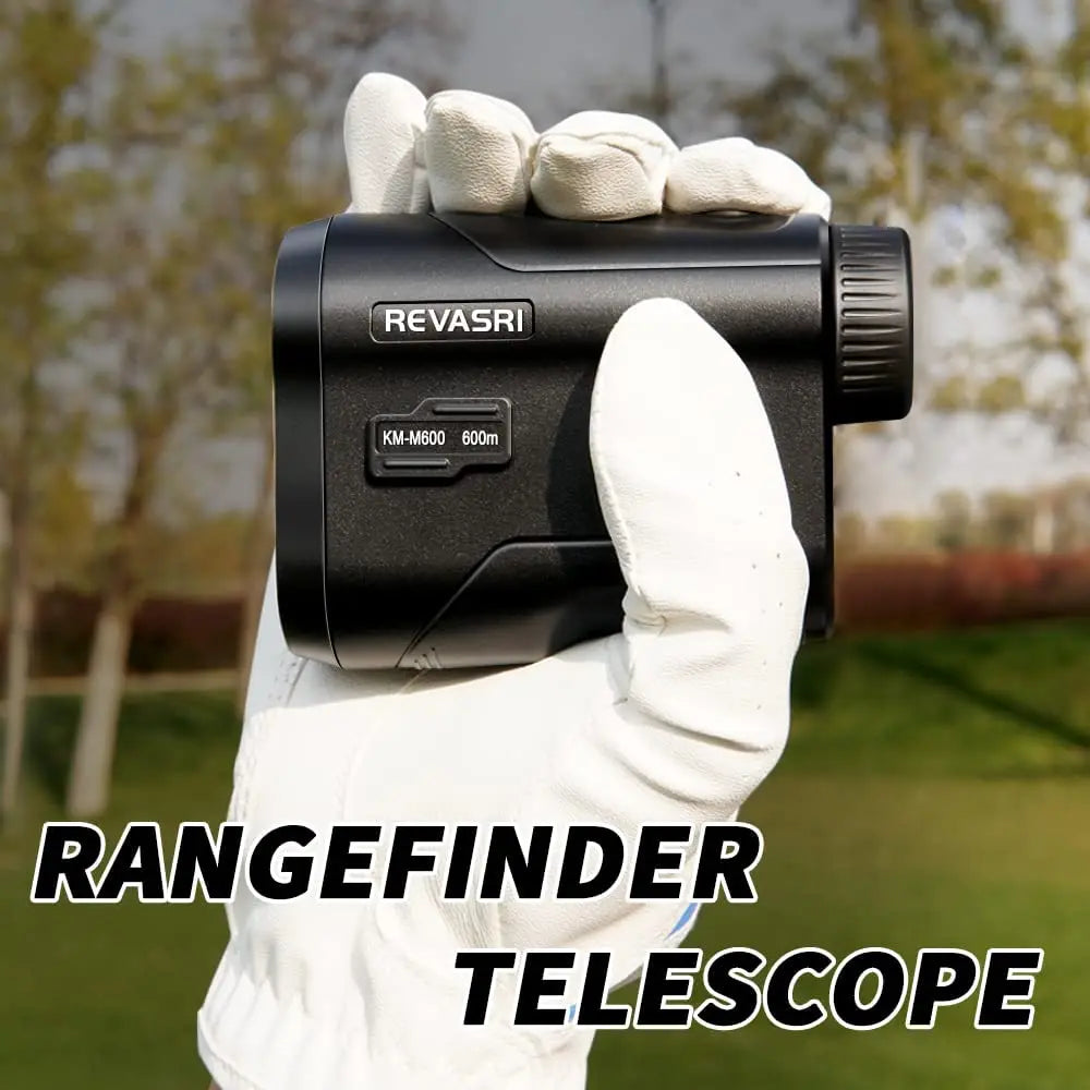 REVASRI Golf Laser Rangefinder 600M/Yard – USB Rechargeable with Slope Compensation, Flag Lock & Vibration