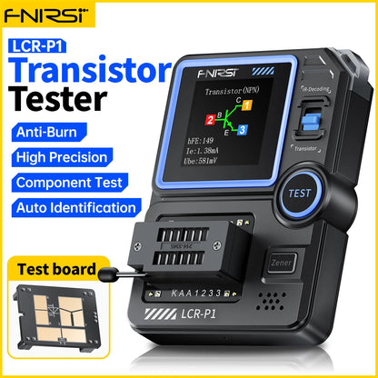 FNIRSI LCR-P1 Transistor Tester – Diode, Triode, Capacitance, Resistance, LCR & ESR Meter for NPN, PNP, MOSFET, IR Testing