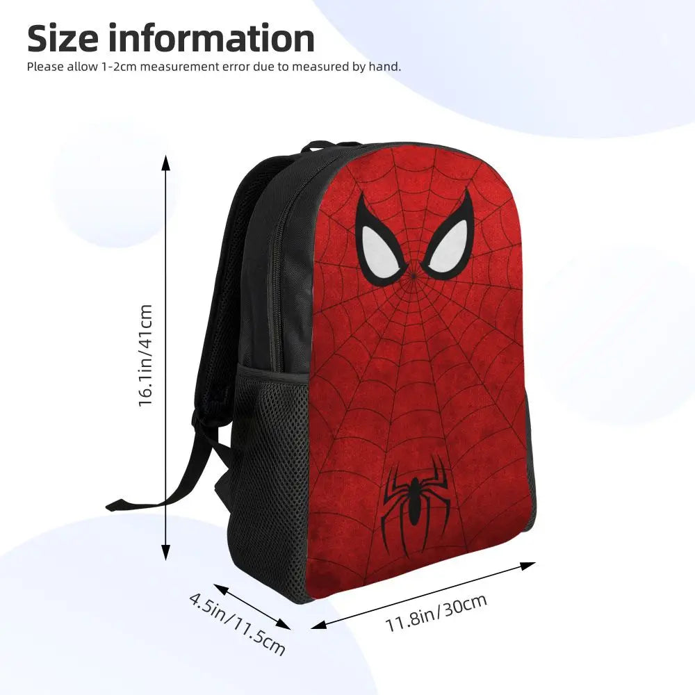 Custom Spider-Man Web Backpack – Water-Resistant School & College Bag for Men and Women