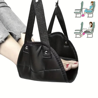 Adjustable Aircraft Leg Hammock | Office Hanging Footrest | Simple Leg Support for Travel & Car | Ergonomic Foot Pad Accessory