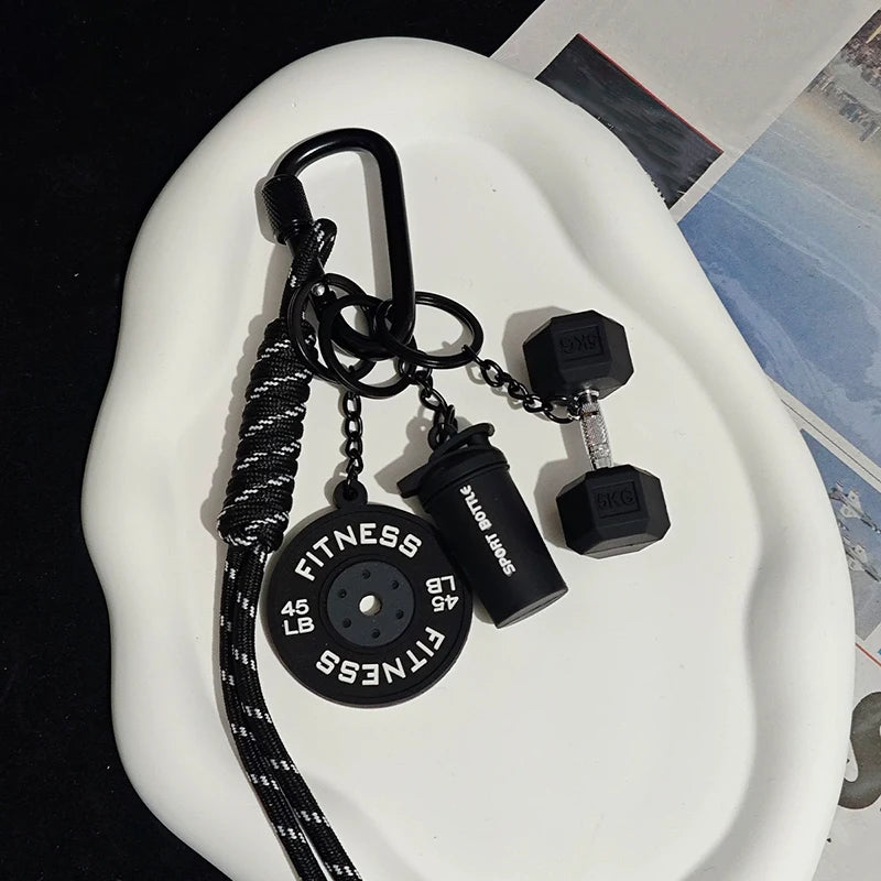 Fitness Keychain - Gym Lover Sports Charm for Workout Bags & Water Bottles
