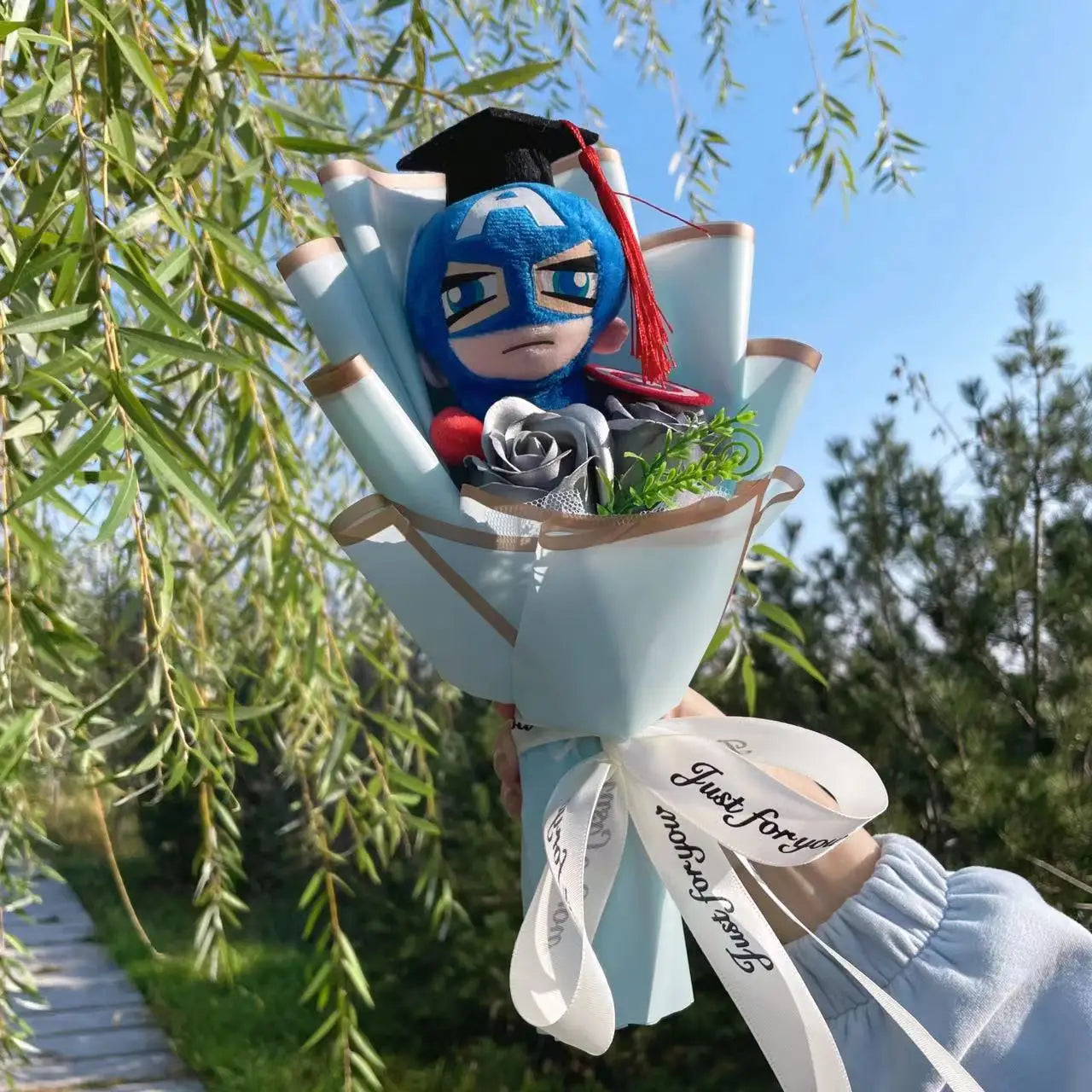 Superhero Plush Dolls — Handmade Spider-Man, Hulk, Superman & Captain America Bouquet Toys, Gift for Boys, Graduation, Christmas & Birthday